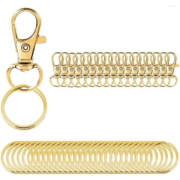 Portachiavi con portachiavi Chiusura ad artiglio di aragosta Portachiavi in metallo Accessori Clip Kit per la creazione di catene artigianali fai-da-te