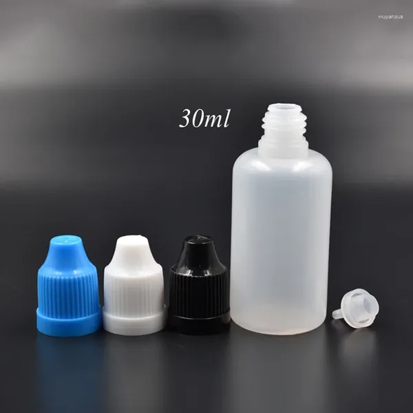 Depolama Şişeleri 150pcs 20ml 30ml 50ml Pe Plastik Damlalı Şişe E Sıvı Göz Suyu için Çocuk Geçirmez Kapaklı Şişe YZHDC