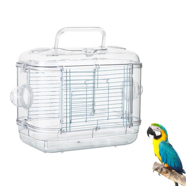Yuvalar kuş seyahat kafesi görünür pencere hamster kafesi akrilik villa kuş kafesi travakeets için küçük kuşlar içindeleri papağan kokteylleri