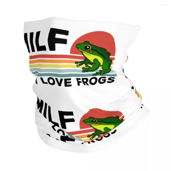 Банданы Milf Man I Love Frogs Bandana Зимние теплые средства ухода за кожей шеи Женские ветрозащитные шарфы для лица для пеших прогулок Повязка на голову