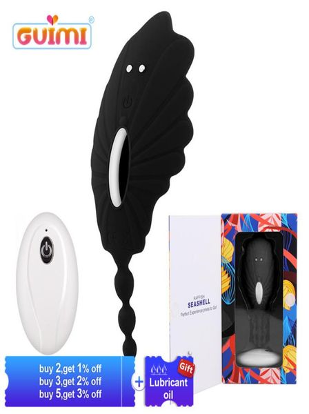 Guimi calcinha vibratória borboleta clitoral vibrador períneo massagem ben wa bolas vagina exercício feminino brinquedo sexual masturbador c181225161520