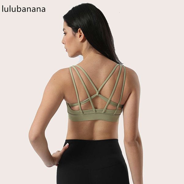 Lu Align Camisoles Tanks Outfit Lulubanana Primavera Nuovo Supporto Yoga Corsa Intimo sportivo Bella schiena Reggiseno fitness Donna Jogger Gry Lu-08 2024