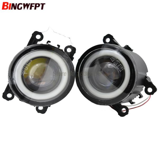 2pcspair leftright angel eye carstyling lâmpadas de nevoeiro luzes led para nissan frontier 20052015 20112015 deve ter pára-choques de metal9127597