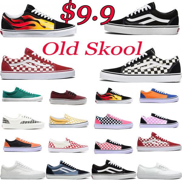 Neuer Stil Old Skool Männer Frauen flache Schuhe Designer Skateboard Sneakers Schwarz Weiß Grün Rot Marine Herrenmode Sporttrainer Freizeitschuhe EUR 36-44