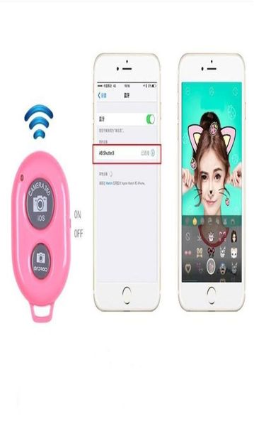 Bluetooth Otturatore remoto Controllo fotocamera Autoscatto PER iPhone Android iOS Smart phone PACCHETTO OPP 100PCSlot da DHL4679962