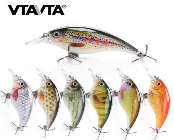 Eğlence Sporları Balıkçılık Vtavta 6cm 10g Çarpışma Krankbaits Balıkçılık Lures Pike Balıkçılık Mücadelesi için Wobblers Cazibe Sert Yem Arti4148775