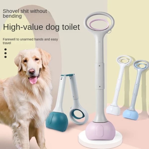 Borse 28/48/70CM Pieghevole Dog Pooper Scooper Pet Cacca Picker Manico Lungo Mascella Cacca Scoop Outdoor Cleaner Rifiuti di cane Raccogliere Forniture per animali domestici