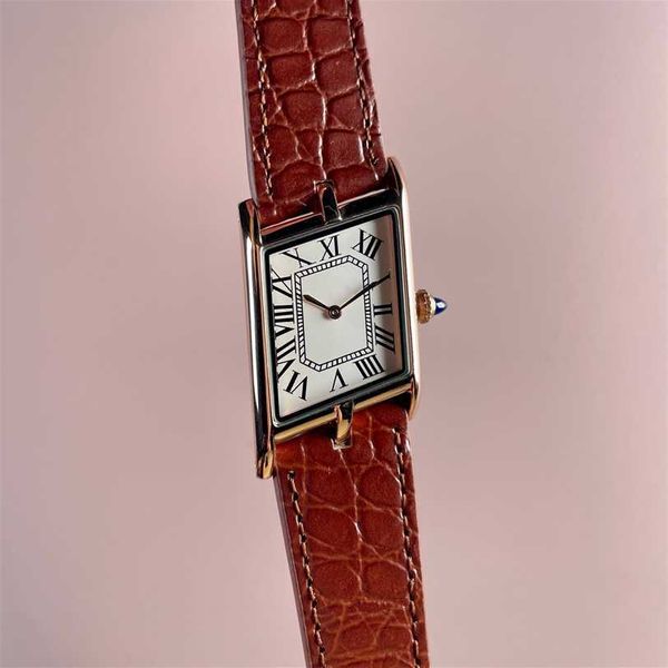 Скидка 20% на часы, популярный классический подарок, винтажные кварцевые часы с римскими маркерами, женские роскошные часы нейтрального цвета