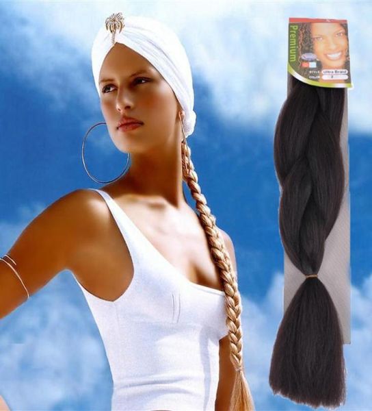 100GPCS OMBRE Jumbo BRAIDS SYNTHETISCHES Flechthaar synthetisch zweifarbig JUMBO BRAIDS Verlängerung cheveux 24inch Ombre Box Braid5547452