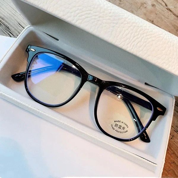 Sonnenbrille Blaulichtblockierende Computerbrille für Männer Frauen High Definition Runde Myopie Brillen Mode Klare Nahsichtbrille