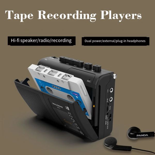Radio portatile retrò lettore musicale a cassette walkman nastro radio AM/FM registratori a nastro con altoparlante supporto riproduzione cuffie da 3,5 mm