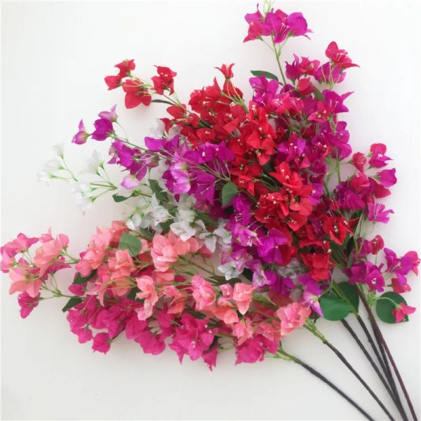 Künstliche Bougainvillea-Stängel, Bougainvillea spectabilis-Blumenbaumzweige aus Seide, Rosa/Rot/Weiß/Rosenrot/Fuchsia für Hochzeitsdekorationen 2024303