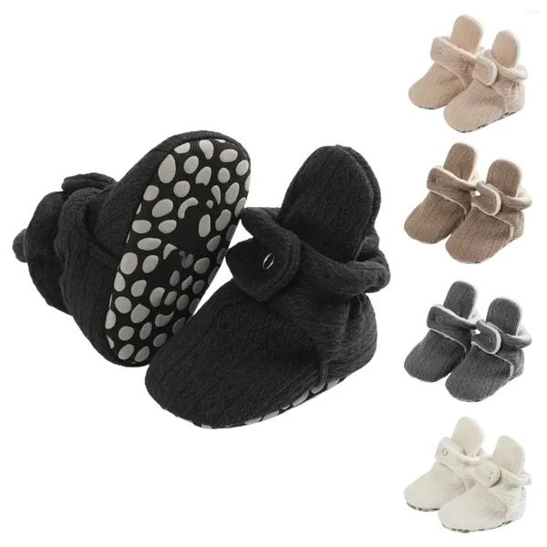 Сапоги, обувь для малышей, носки для новорожденных, однотонные лоскутные вязаные H 0 для девочек, для мальчиков, 6 месяцев