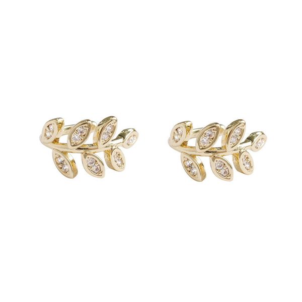 Simple leaf ear bone clip no piercing ear clip adjustable earrings 22220