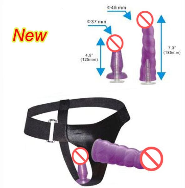 Vibrador duplo realista, calças vibratórias, brinquedos sexuais adultos, calças penianas de silicone para mulheres lésbicas2866587