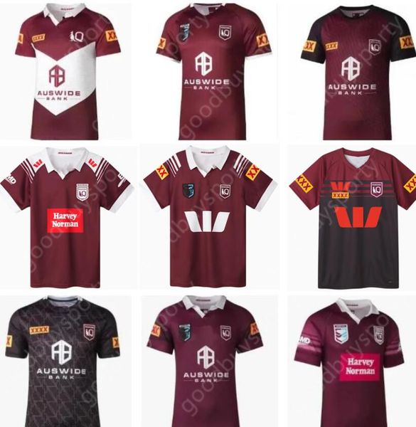 novo QLD 2023 2024 QUEENSLAND MAROONS rugby jerseys ESTADO DE ORIGEM camisa de TREINAMENTO INDÍGNO
