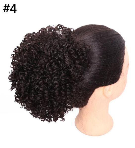 Cabelo encaracolado coque sintético de 8 polegadas com dois pentes de plástico fácil updo para penteados de casamento de cabelo curto 7605114