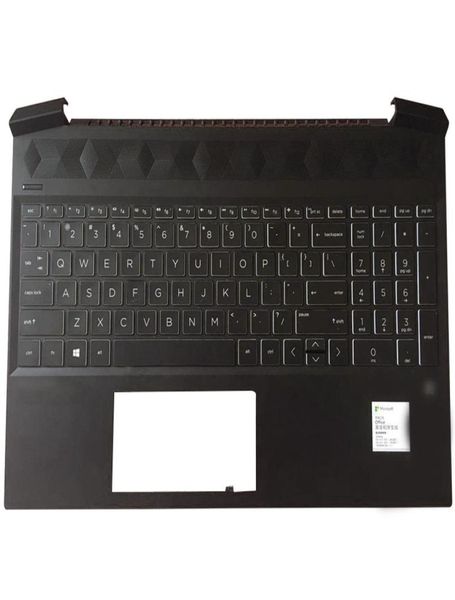 Für HP Pavilion Gaming 15EC 15ec0000 US Tastatur mit Hintergrundbeleuchtung, Laptop-Handballenauflage, oberes Gehäuse, L725980017321393