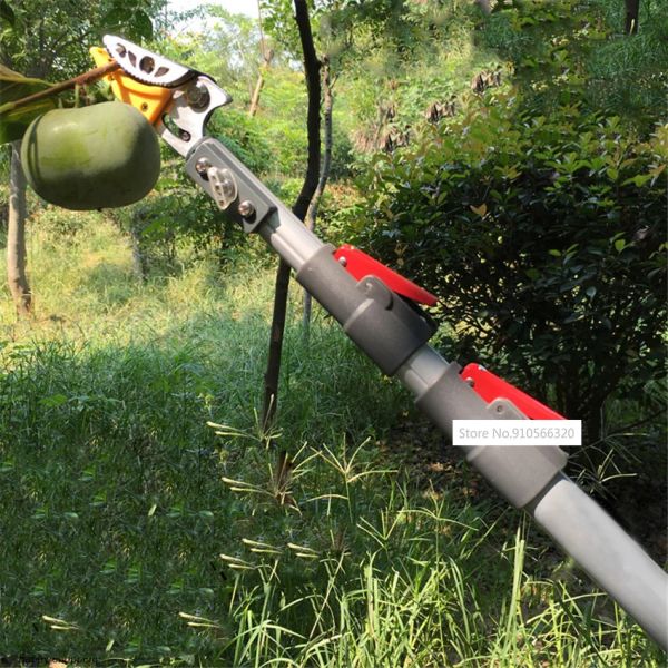 Zaagbladen 3 metros atualizado tesoura de frutas de alta altitude jardim telescópico aparador de sebes tesouras de poda de árvores de fruto ferramenta de poda de galhos altos