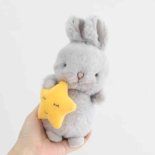 2024 super fofo cabelo fofo coelho angora brinquedo de pelúcia longo abraço estrela cenoura orelhas curtas coelho plushies para crianças presente de aniversário