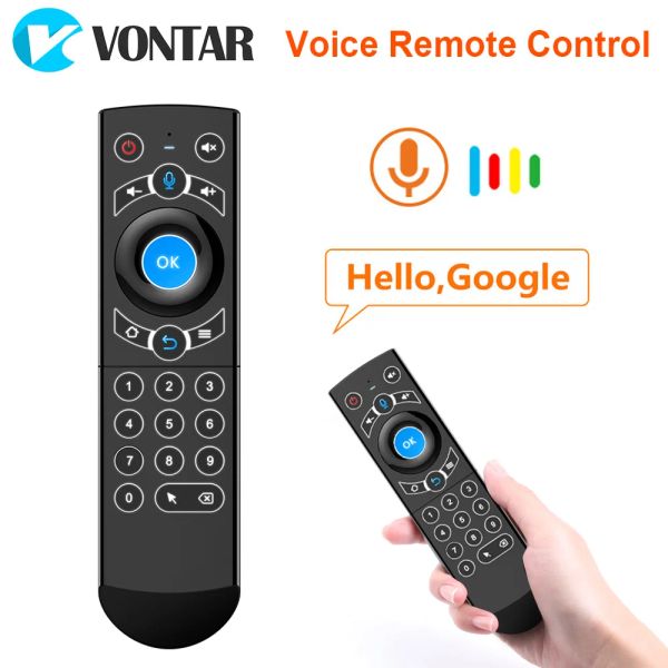 Box Vontar G21 Pro Voice Remote Control 2.4G Mouse Air tastiera wireless con IR Learning Gyros per Android TV Box H96 Max X3 Pro