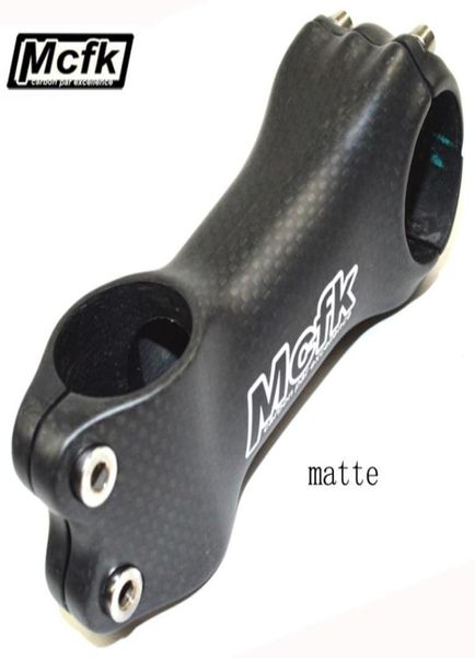 Mcfk Attacco manubrio in carbonio per bicicletta Attacco manubrio in fibra di carbonio 3K Attacco manubrio per bici da strada 318 mm Fibra di carbonio MTB Parti per mountain bike Steli Forcella da 286 mm2735419