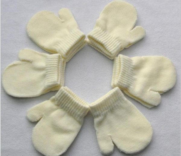 13 cm Children039s guanti di guanti a maglia a maglia pura di cotone per neonati per bambini guanti morbidi multicolore per 310 anni Winter2518747