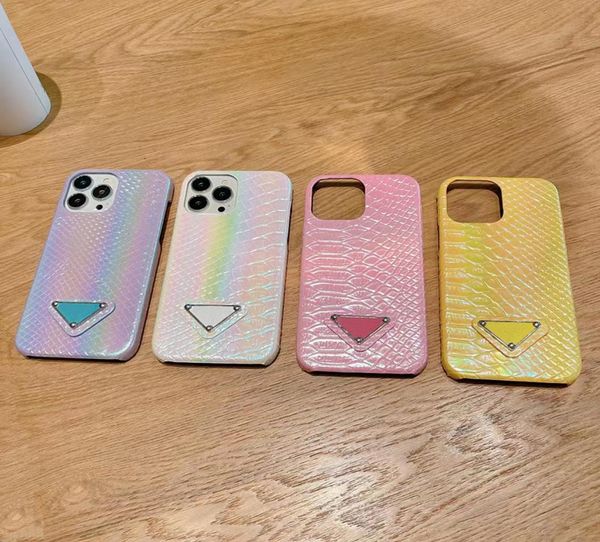 Moda Laser colorato pelle di serpente Custodie per telefoni cellulari Custodia morbida in TPU Cover per iPhone 13 12 11 Pro Max X XS Max XR 7 8 Plus smar9618856