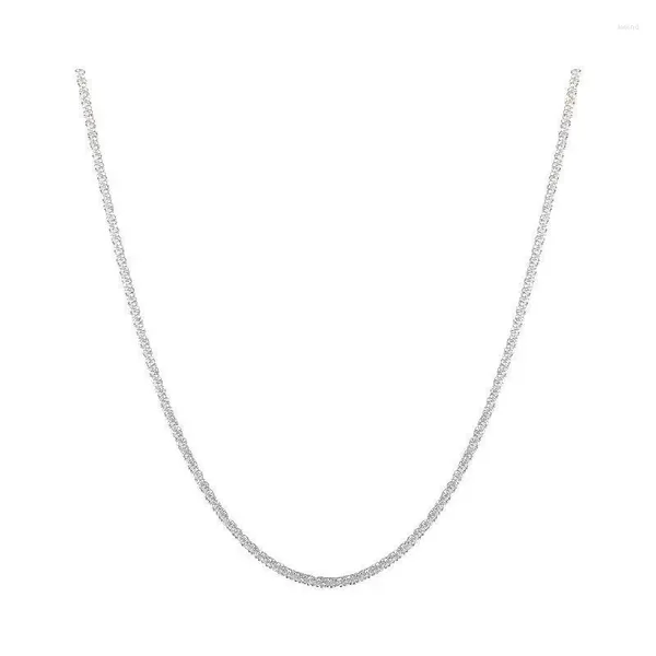Pingente colares na moda 925 prata esterlina espumante clavícula corrente gargantilha colar para mulheres jóias festa de casamento presente de aniversário