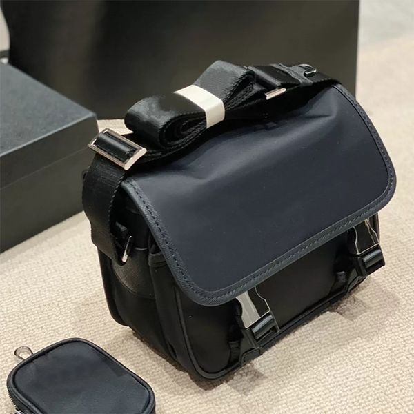 Luxuriöse, hochwertige Umhängetasche, Messenger-Taschen, schwarze Messenger-Taschen für Herren und Damen, Haspe-Brief-Umhängetasche, Nylon-Schulterhandtaschen, abnehmbare Geldbörsen, Tragetaschen