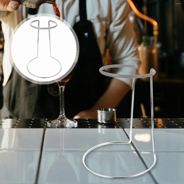 Küche Lagerung Decanter Stand Rack Becher Halterung Für Stemware Desktop Glas Eisen Halter Flasche Restaurant