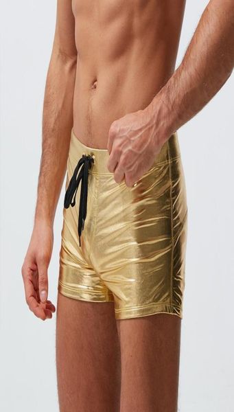 Men039s Pantaloncini AM35 Oro Argento Costumi da bagno Uomo Costume da bagno impermeabile Surf 2022 Gay Bikini Beach Costume da bagno sexy Breve costumi da bagno8654288