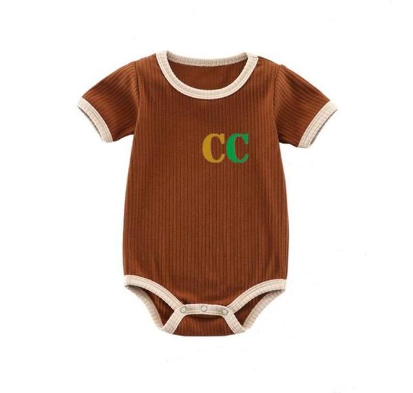 3 модели, комбинезоны для новорожденных, хлопковая одежда с короткими рукавами для девочек и мальчиков, брендовые комбинезоны с буквенным принтом, детские комбинезоны Ourfits3276870