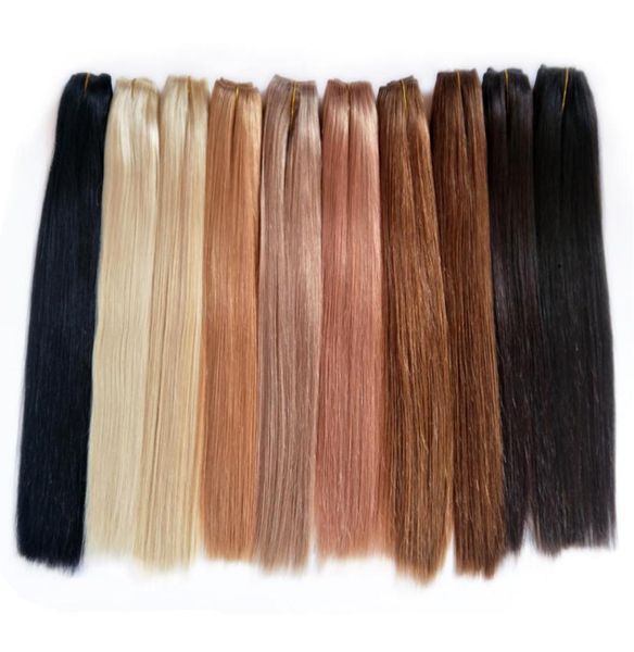 Cabelo humano brasileiro tecer cabelo virgem em linha reta remy extensão do cabelo humano ofertas 12quot a 24quot não processado direto da fábrica 158386224