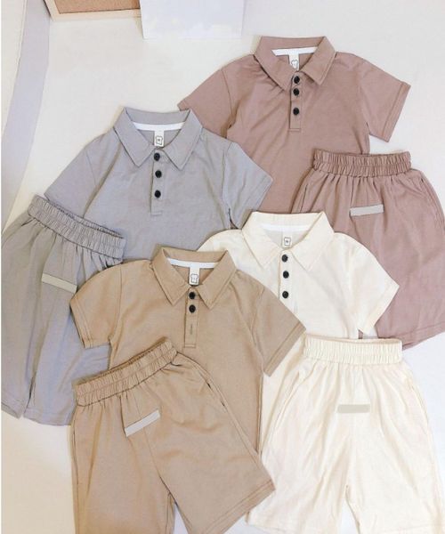 Terno das crianças verão outono conjuntos de roupas novo infantil bebê recém-nascido menino toppants roupa cinza casual conjunto playsuit crianças clot9084925