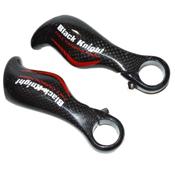 Nuovo cavaliere nero manubrio per bicicletta in fibra di carbonio completa estremità mtb Bike Mountain manubrio ergonomico parti terminali per barra 90g 130mm8717937