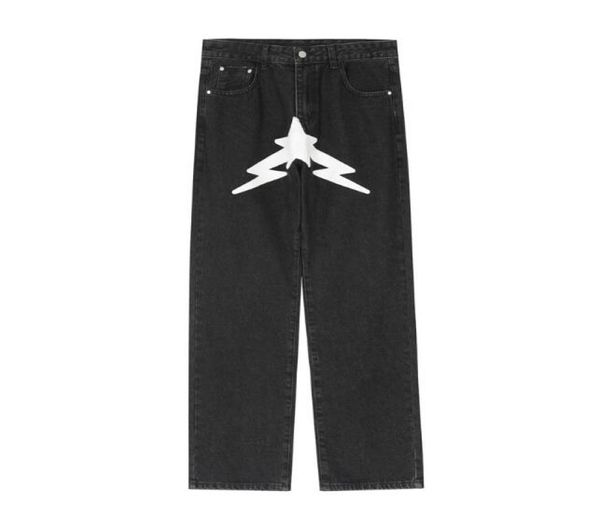 2022 Мужские джинсы напечатанные джинсовые штаны винтажные мешковатые брюки хип -хоп повседневные брюки harem joggers4689945