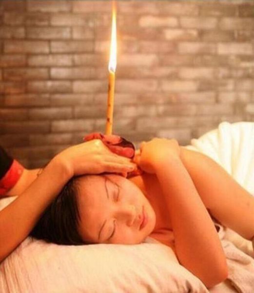 Candela per l'orecchio in cera d'api naturale Cera d'api pura Termoterapia auricolare Stile dritto Indiana Cilindro profumato Cura dell'orecchio Candela per l'orecchio7435510