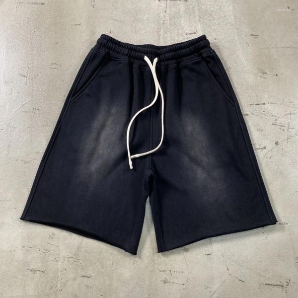 Pantaloncini da uomo Vintage Lavato Per Gli Uomini Casual Delle Donne di Lunghezza Del Ginocchio Pantaloni Larghi Abbigliamento 2024 Estate Y2k Unisex Streetwear Abiti Maschili