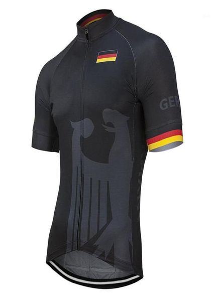 Deutschland Classic Fahrradtrikot Herren Sommer Kurzarm Radtrikot Radoberteile Schwarz Fahrradbekleidung18441296