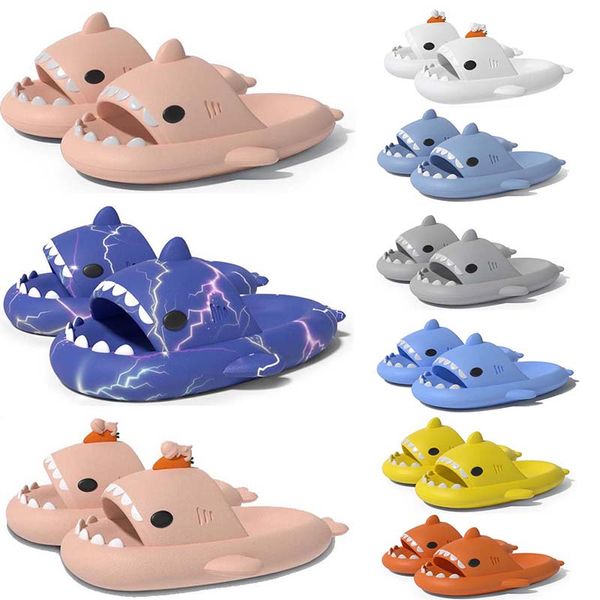 Frete grátis designer tubarão slides sandália chinelo sliders para homens mulheres sandálias gai pantoufle mules homens mulheres chinelos formadores flip flops sandles 6