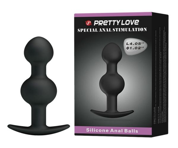 PREETY LOVE Bola dupla preta anal Butt Plug brinquedos eróticos produtos íntimos para sexo anal pênis brinquedos sexuais adultos para mulheres ou homens q1716185431