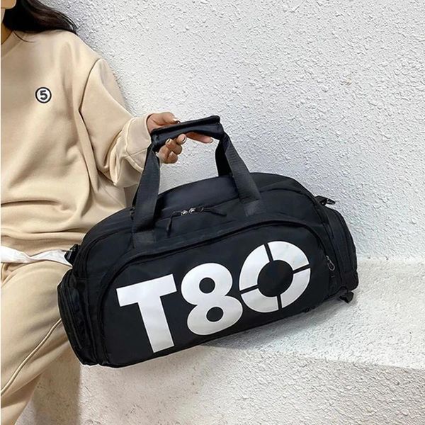 Duffel Taschen T80 Reise Handtasche Gym Sport Frauen Rucksack Für Mann Handtasche Yoga Fitness Tote Schuh Schulter Duffle Tragbare Boston