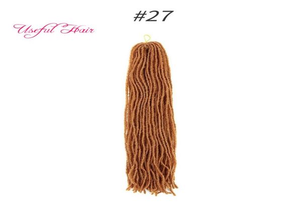 Dreadlocks DIY Crochet extensões de cabelo sintético tecer ombre loira 18 polegadas trança de cabelo Irmã Micro Locks em linha reta 27strand7667164