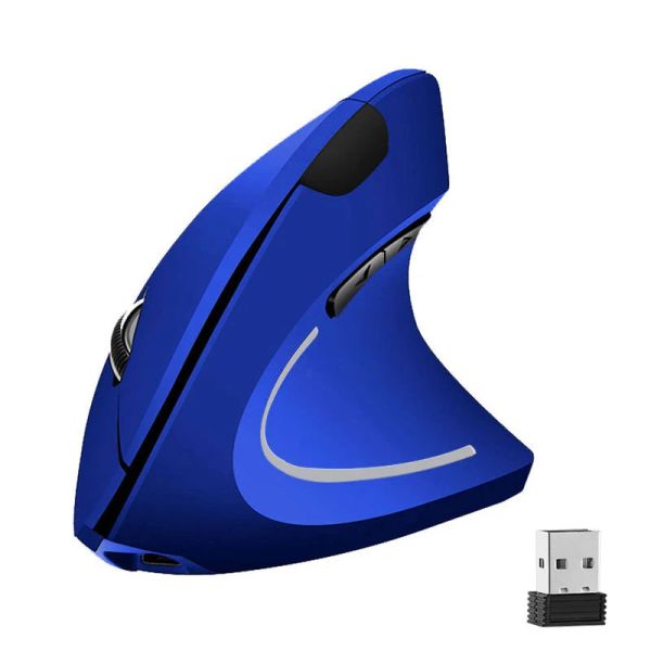 Ratos sem fio mouse vertical ergonômico pulso saudável usb óptico mause escritório jogos mão direita ratos 1600dpi para portátil gamer