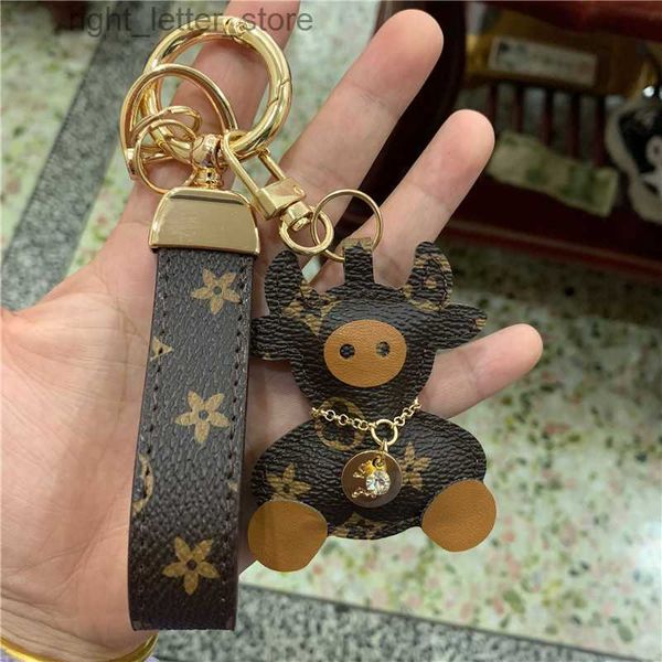 Schlüsselanhänger Schlüsselkuh Schlüsselanhänger Zubehör Braune Blume Teddybär Schlüsselanhänger Schmuck Tier Tasche Geschenke 240303