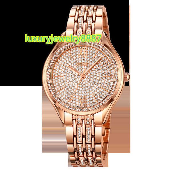 Skmei 2030 relogio feminino moissanite relógio rosa ouro moda feminina relógios clássico relógio de pulso diamante quartzo