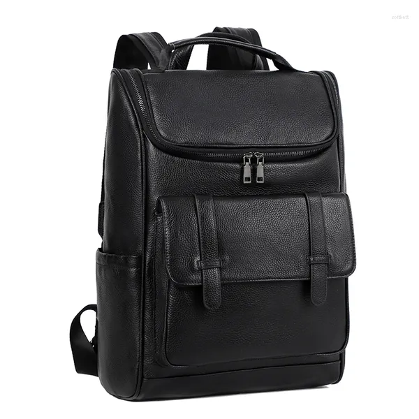 Mochila 2024 design 15 polegadas laptop preto mochilas homens grande capacidade bagpack sacos de escola para mochila masculina masculina