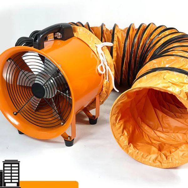 Ventilatori Ventilatore a flusso assiale da 8 pollici da 10 pollici Scambio d'aria e defecazione da 220 V Ventilatore portatile ad alta velocità ad alta potenza Forte ventola per condotto