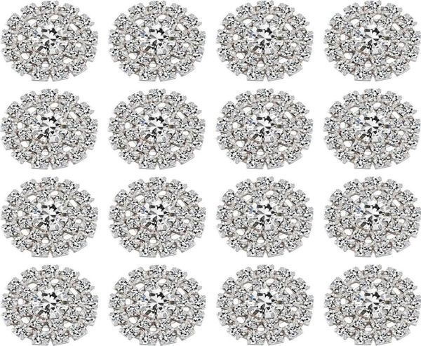 50 Pezzi Abbellimenti di Strass Flatback Argento Strass Gioielli Fiore Bottone in Cristallo Accessorio per Creazione di Gioielli Fai da Te Wedd2086372